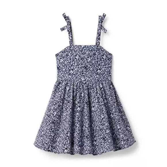 Kids E.T. Floral Poplin Sundress - Navy - Picture 1 of 1